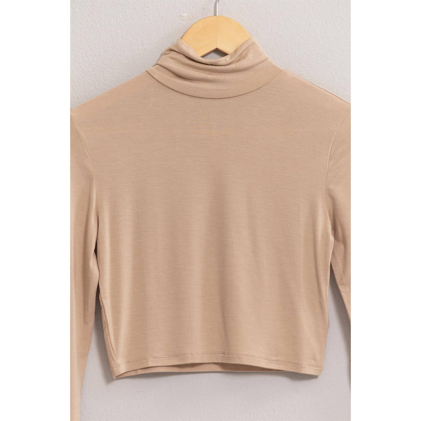 Long Sleeve Turtleneck Crop Top
