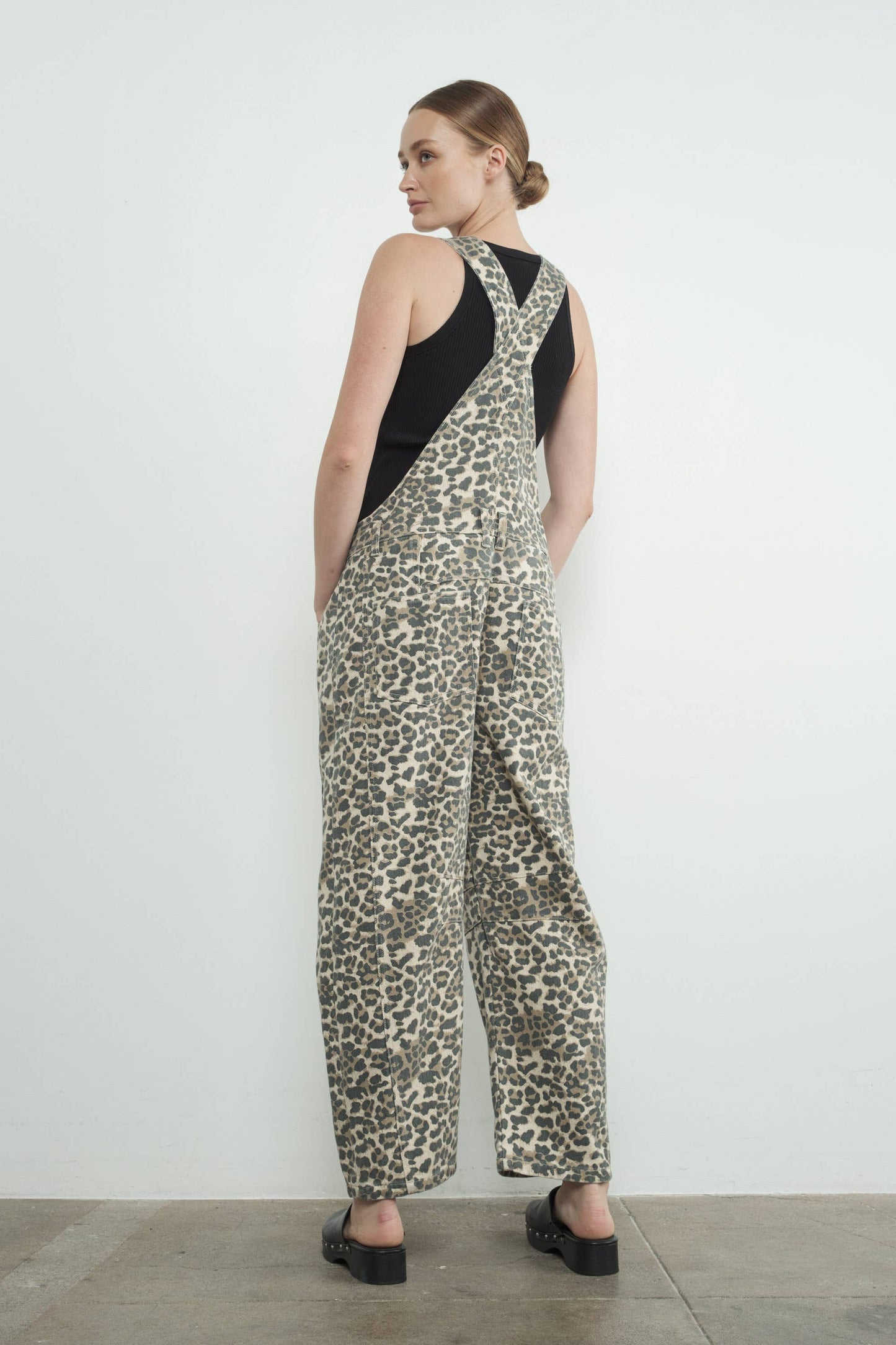 Relaxed Fit Leopard Overalls