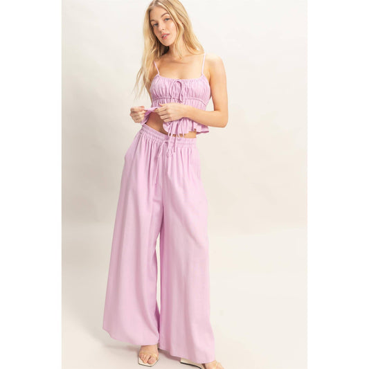Pink Tiered Tank & Palazzo Set
