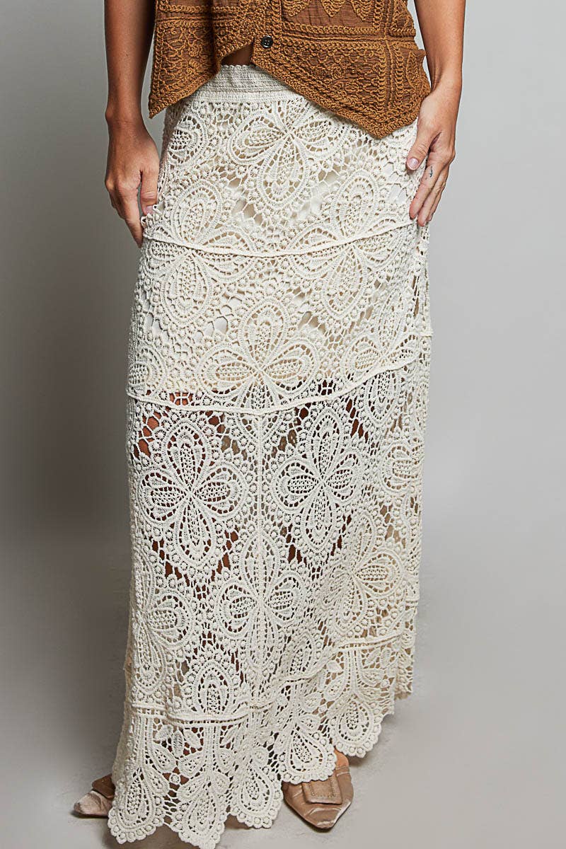 Crochet various knit patterns skirt