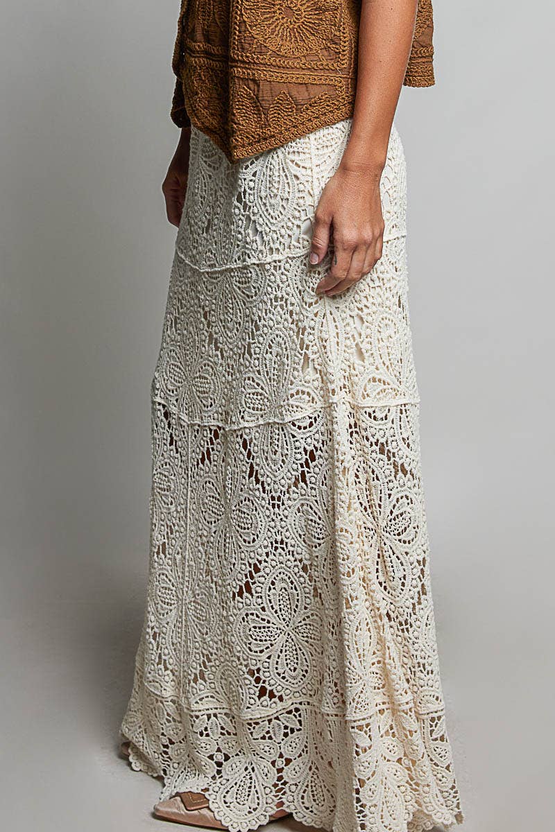 Crochet various knit patterns skirt