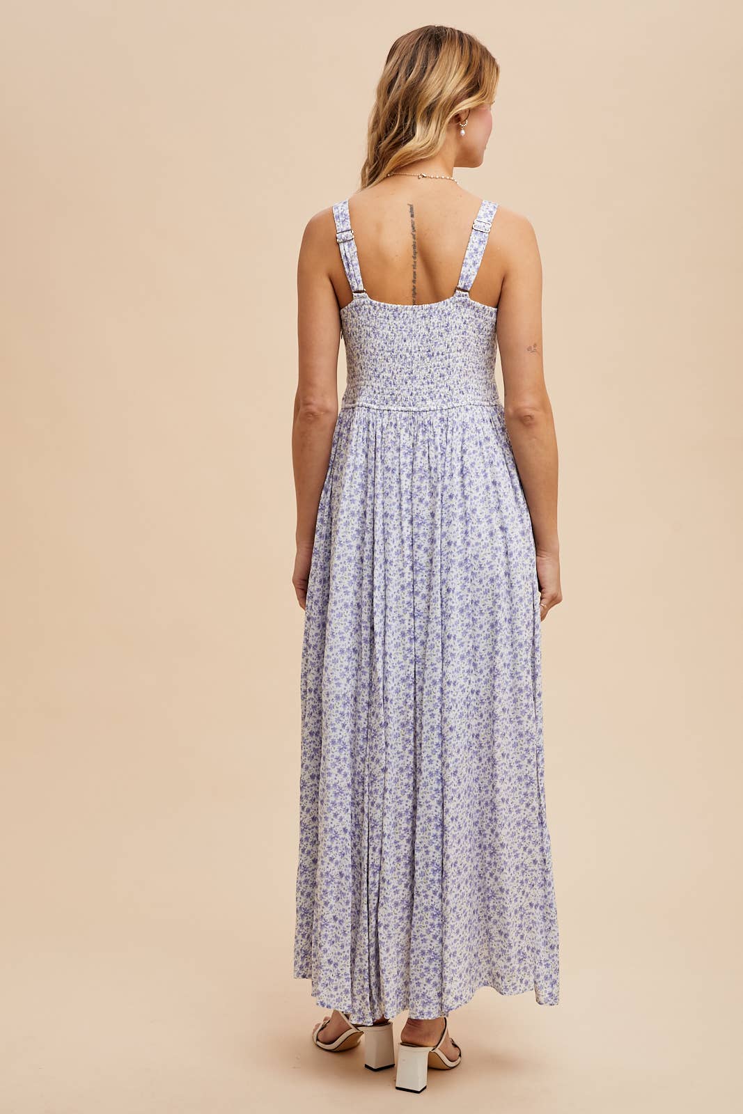 Lavender Floral Button Down Maxi