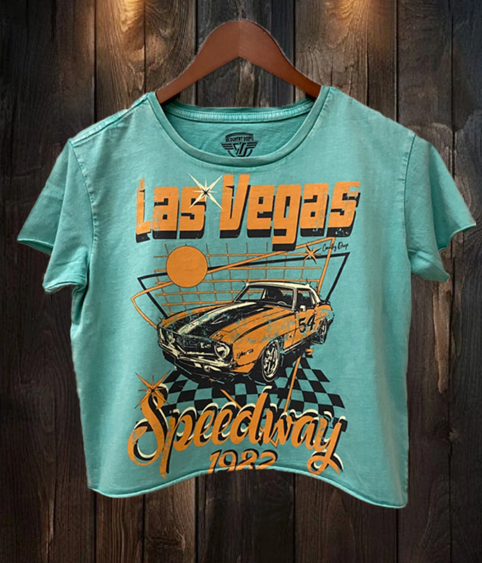 Las Vegas Cropped T Shirt