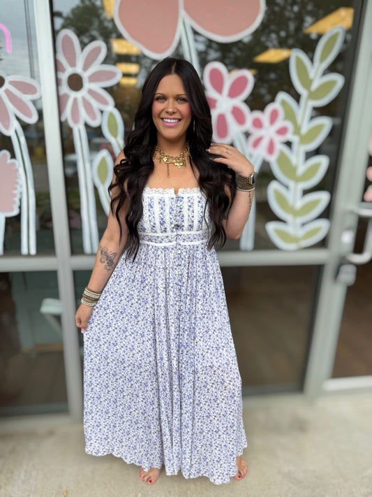 Lavender Floral Button Down Maxi