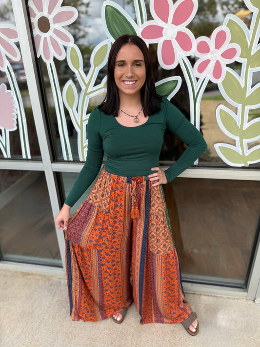 Boho Tassel Wide Leg