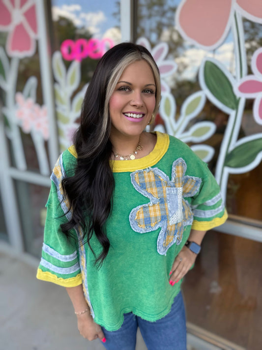 Peace Flower Patch Top