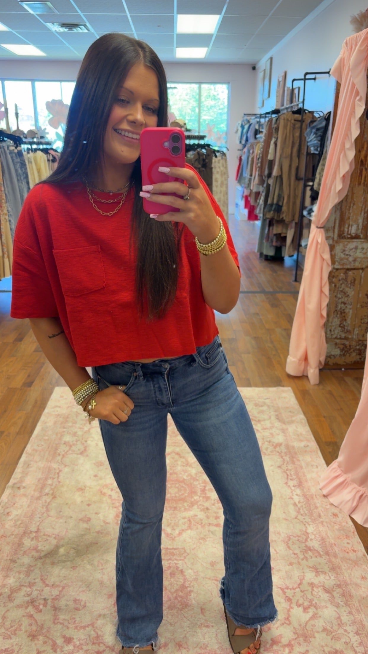 Cropped Boxy Crew Neck