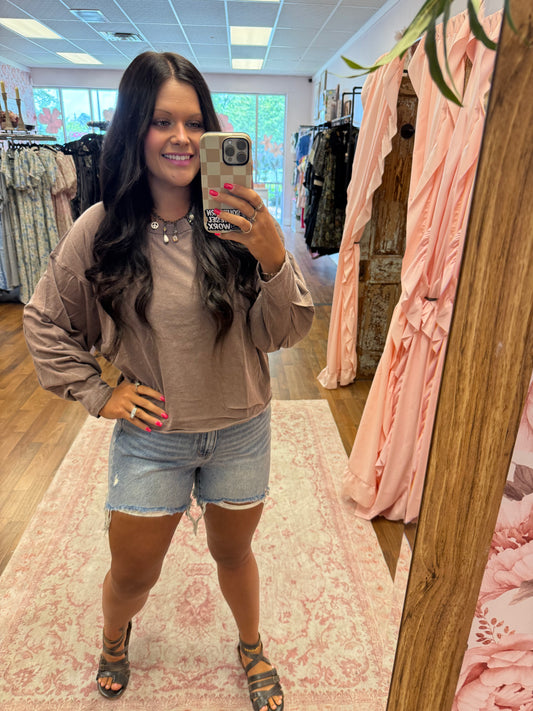 Chestnut Semi Cropped Top