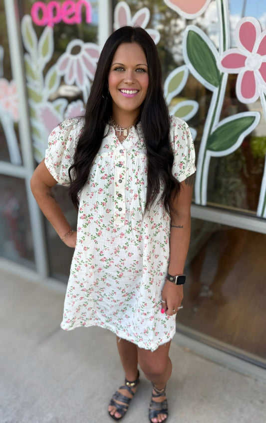 Pink Floral Dress