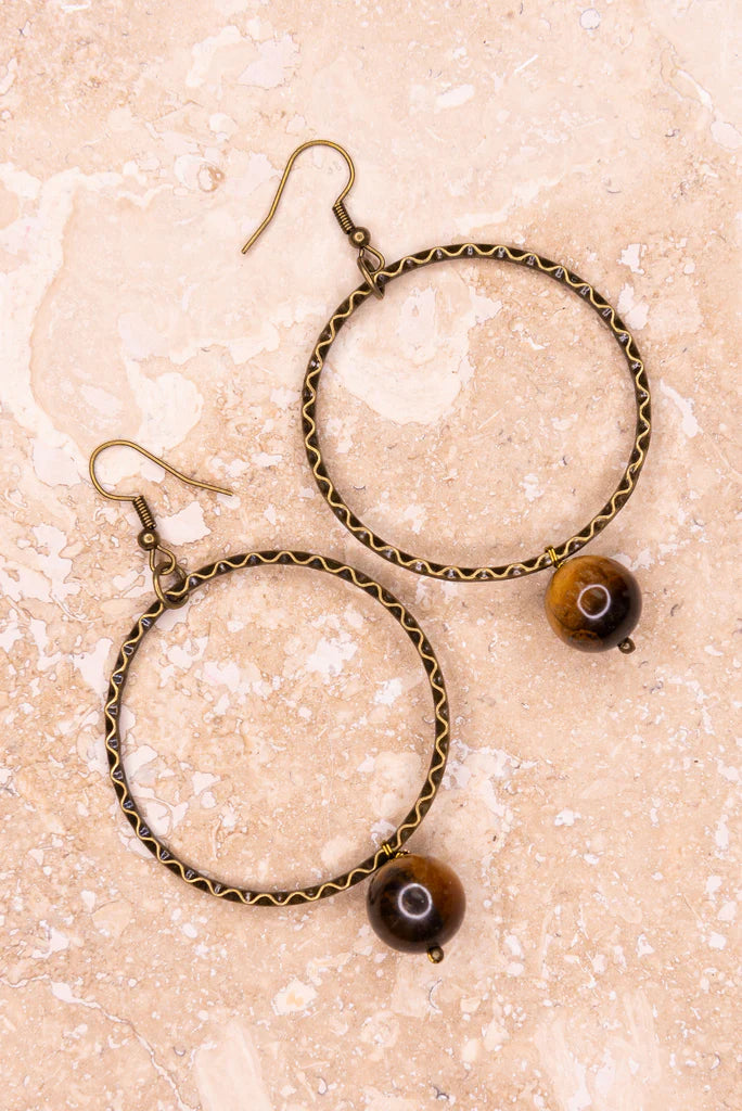 Olivia Earrings in Tiger’s Eye