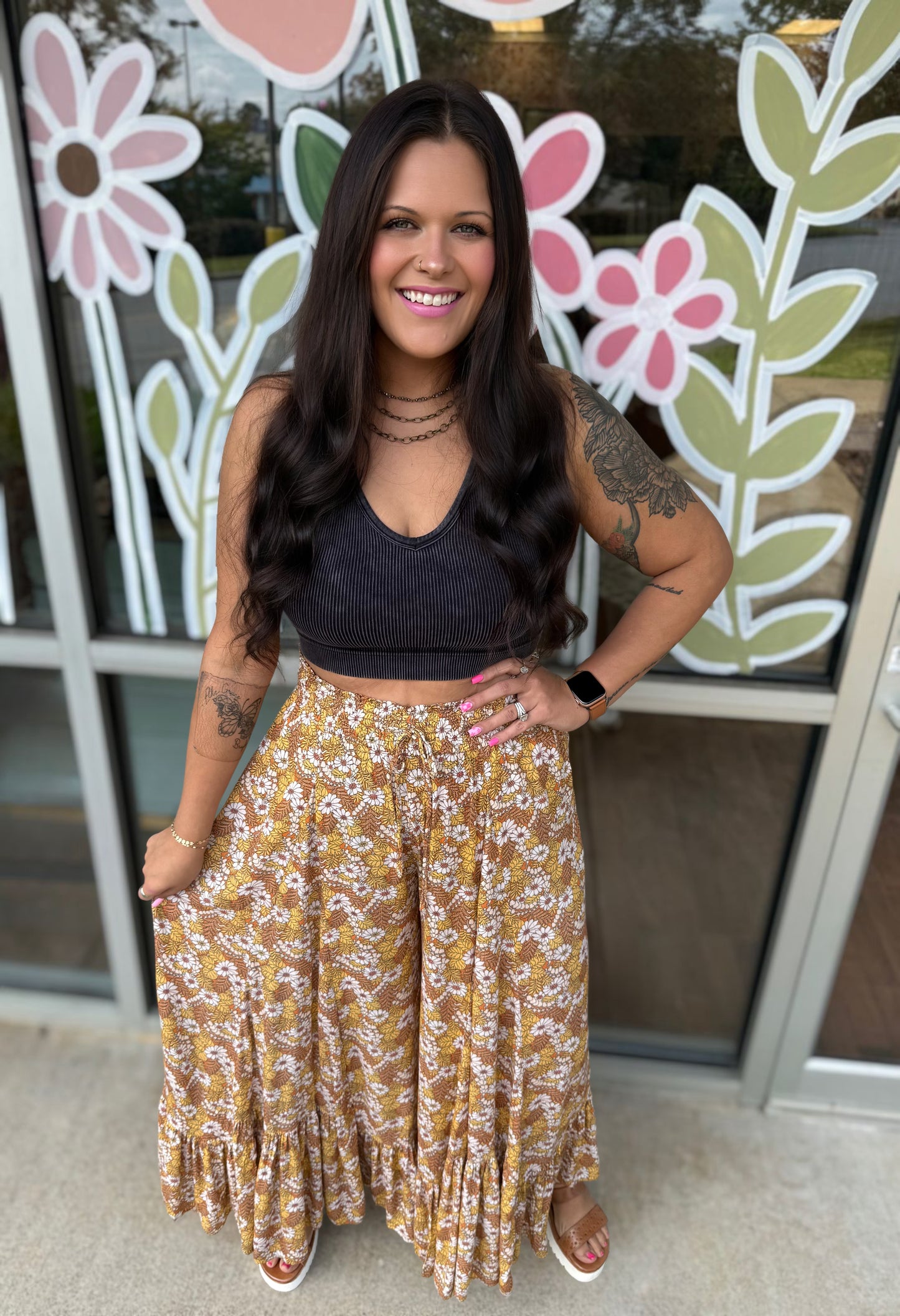 Apricot Flower Flares