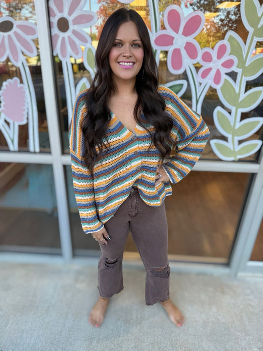 Mahogany Distressed Cropped Jeans