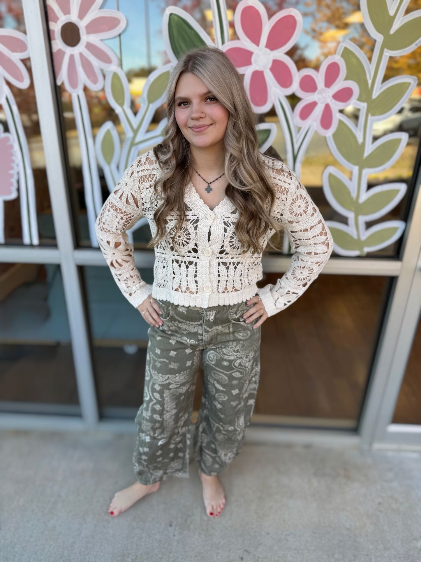 Vintage Army Paisley Barrel Jeans