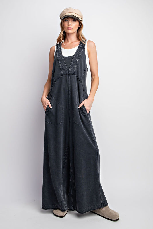 Ash Black Overalls