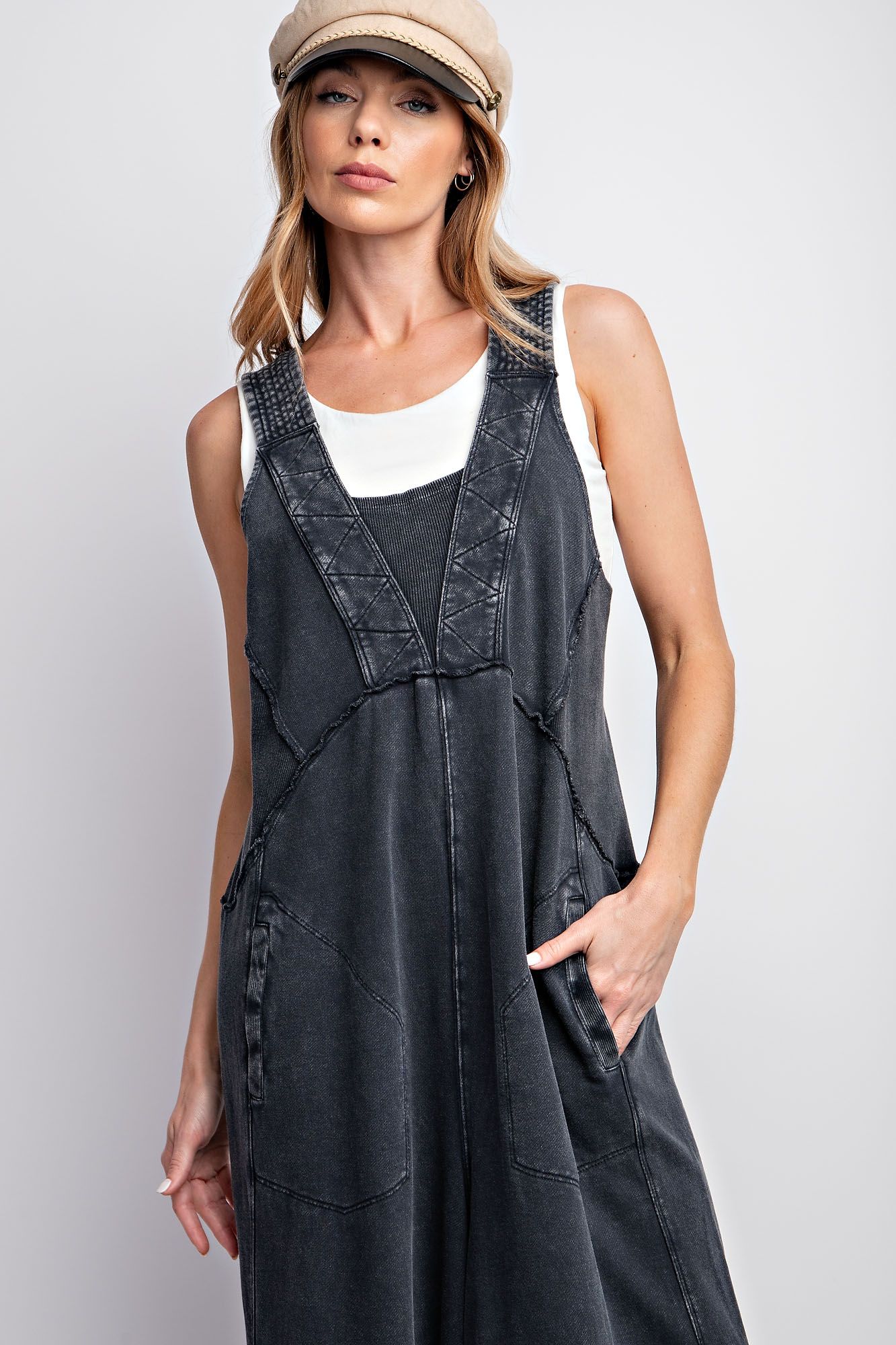 Ash Black Overalls