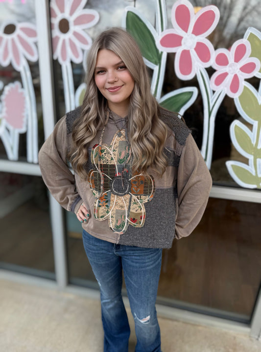 Flower Patch Knit Top