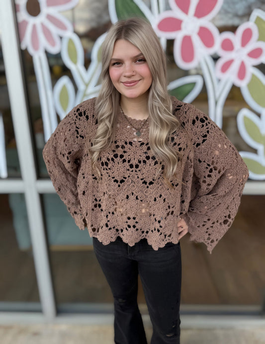 Crochet Chenille Sweater