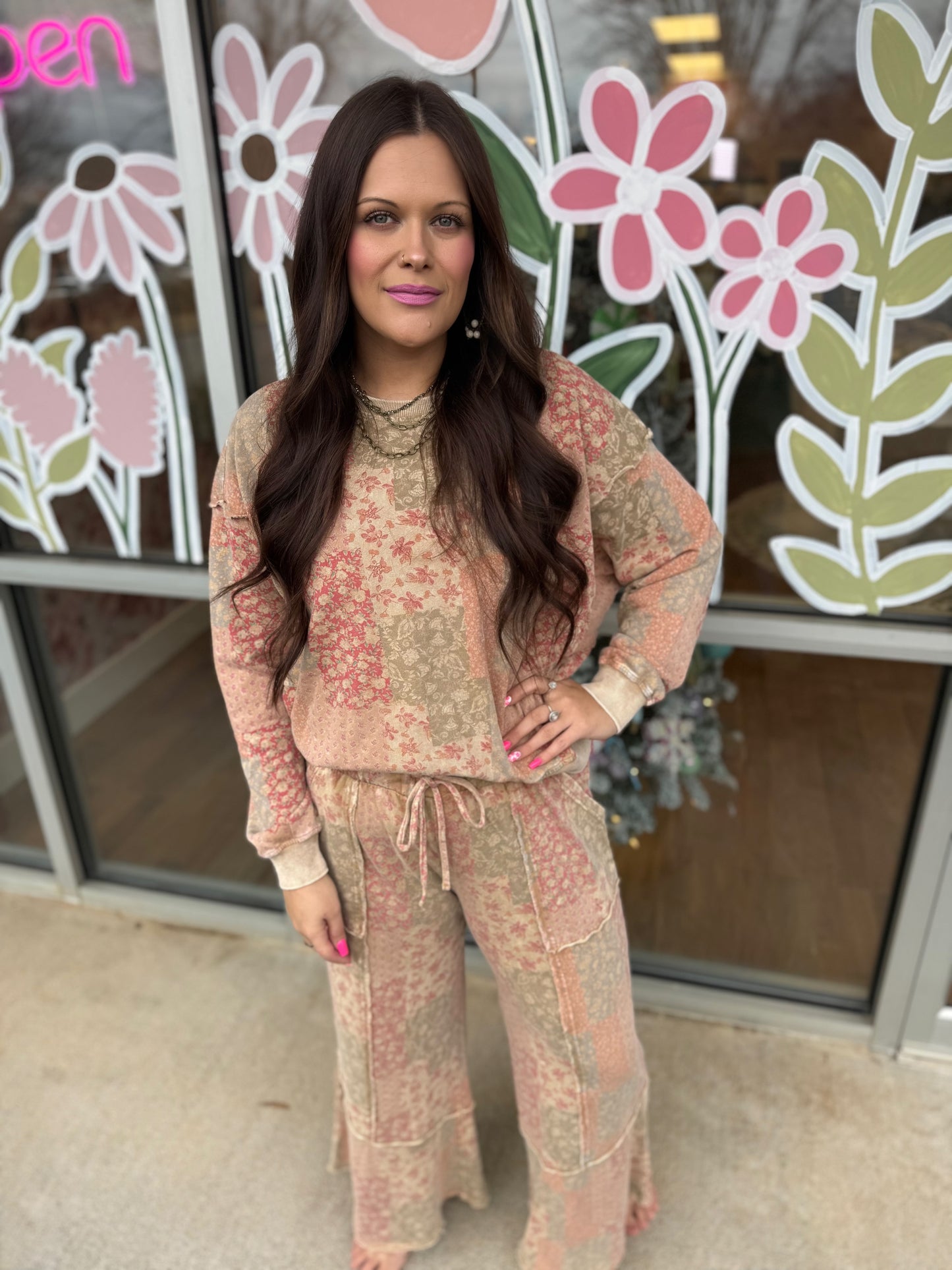 Patchwork Mineral Wash Top