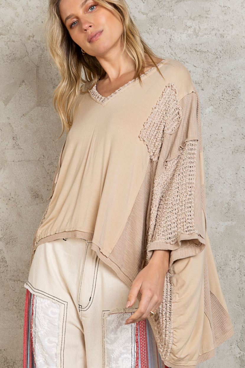 Drop Shoulder Knit Top