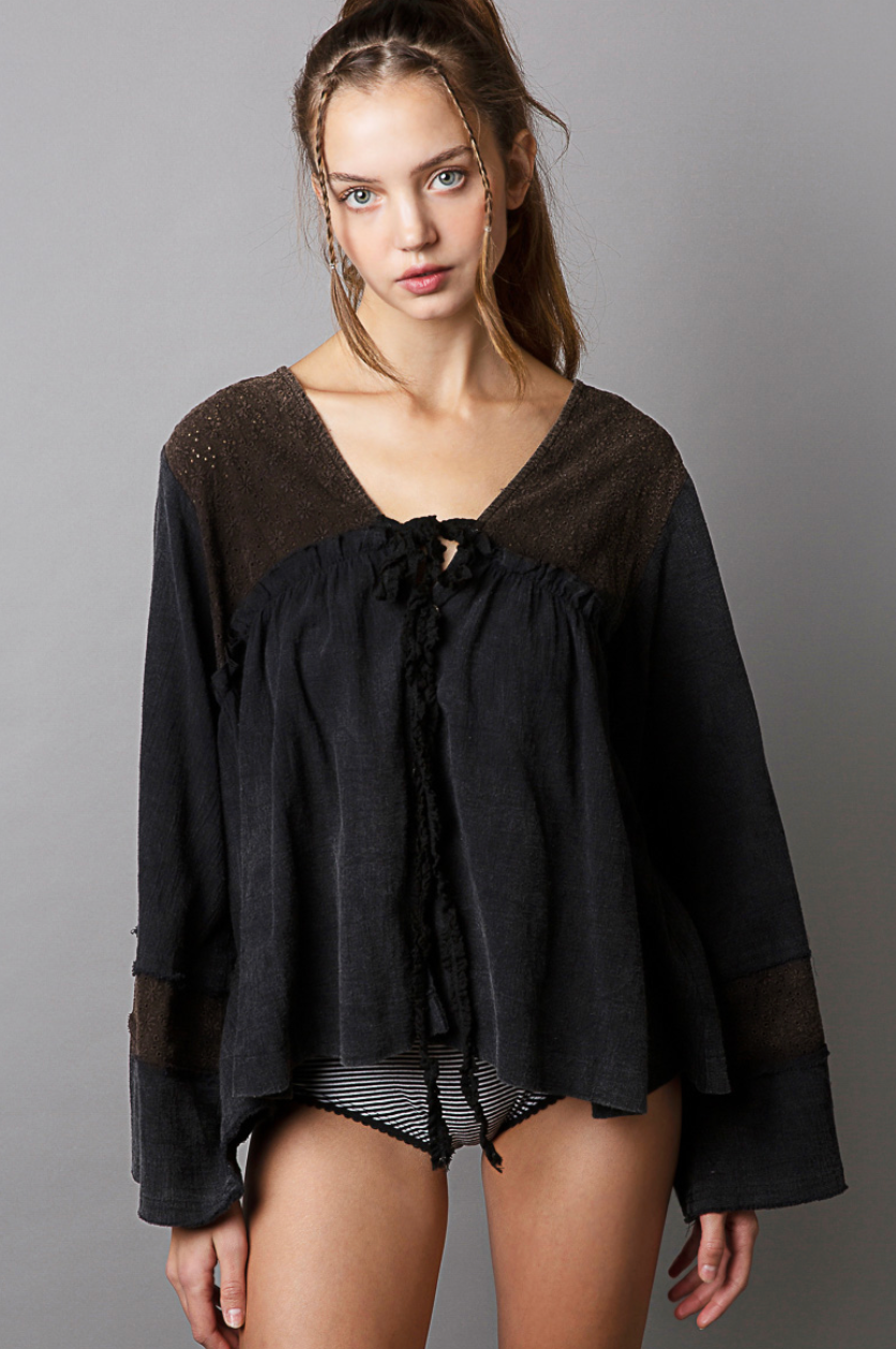 3/4 length Bell Shape Sleeve Top