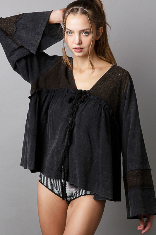 3/4 length Bell Shape Sleeve Top