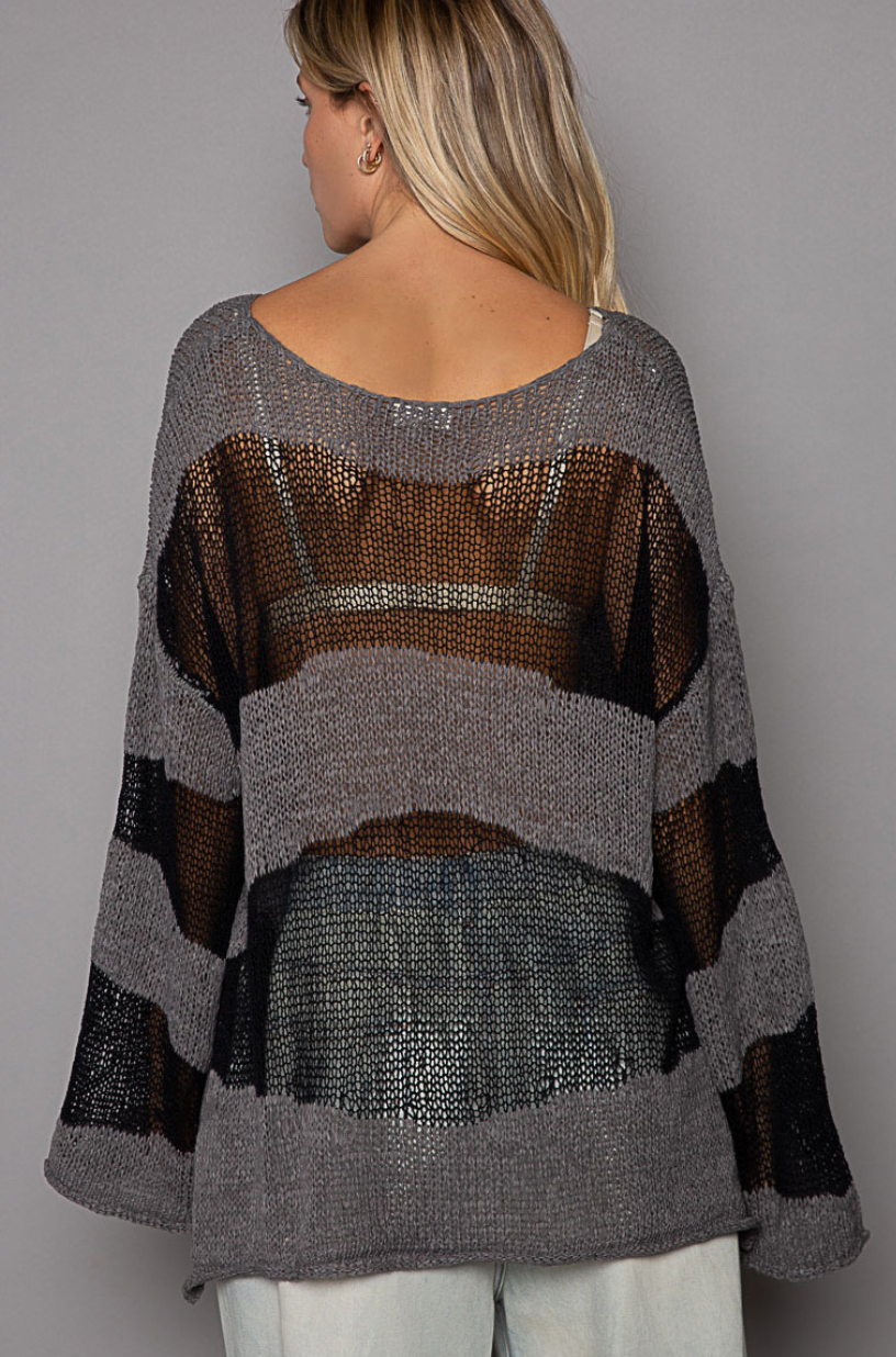 Black & Gray Knit Sweater