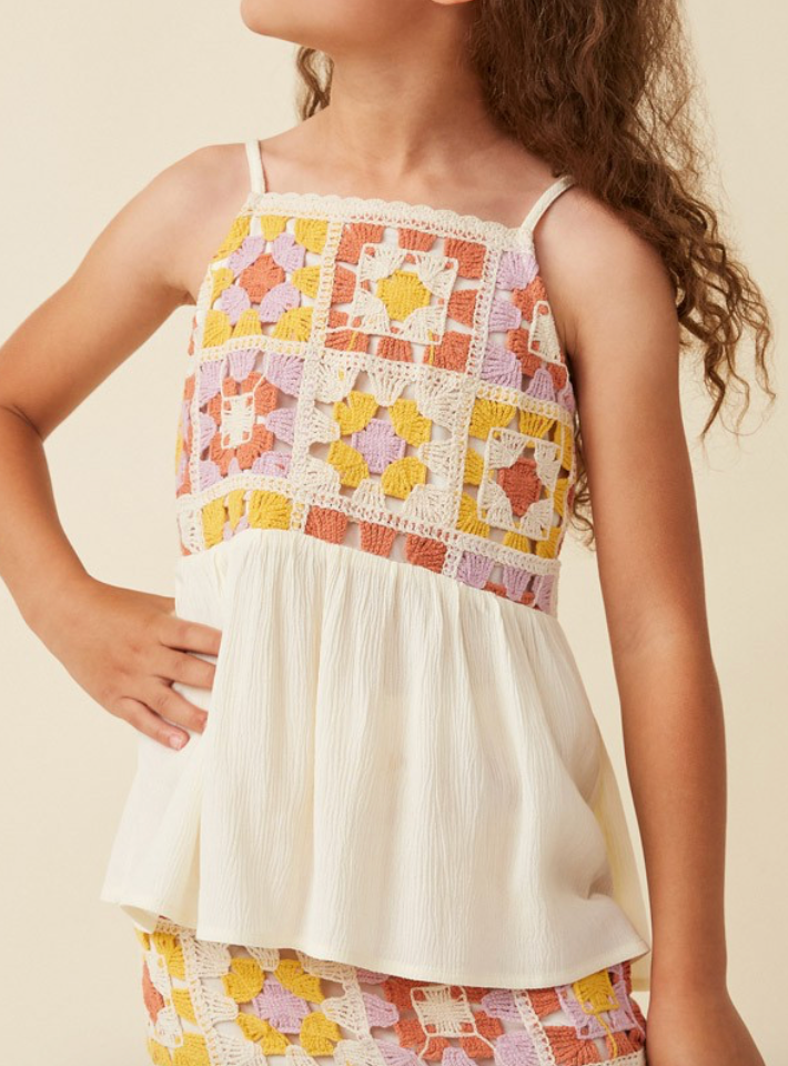 Girls Crochet Babydoll Tank