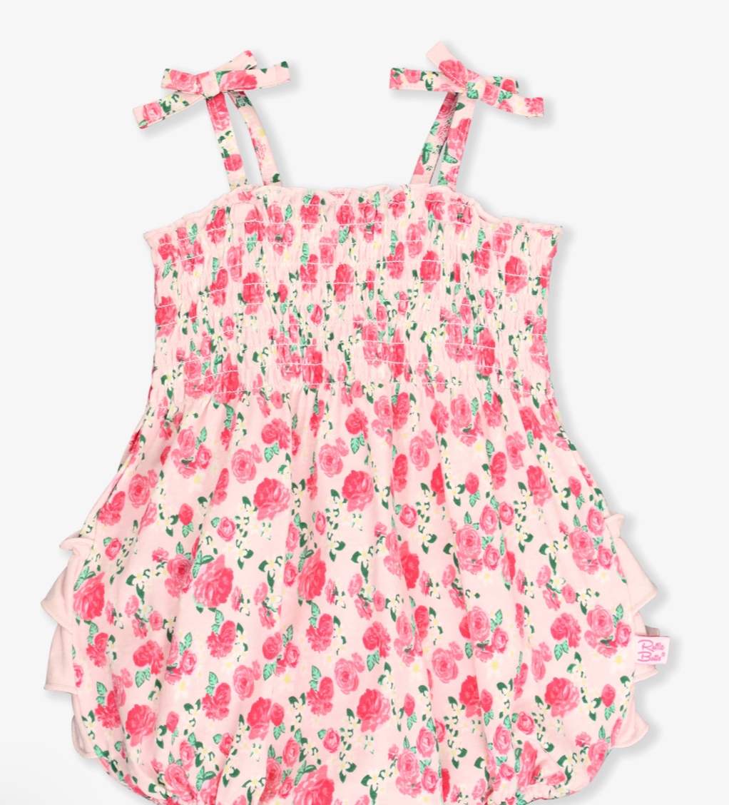 Roses Smocked Bubble Romper