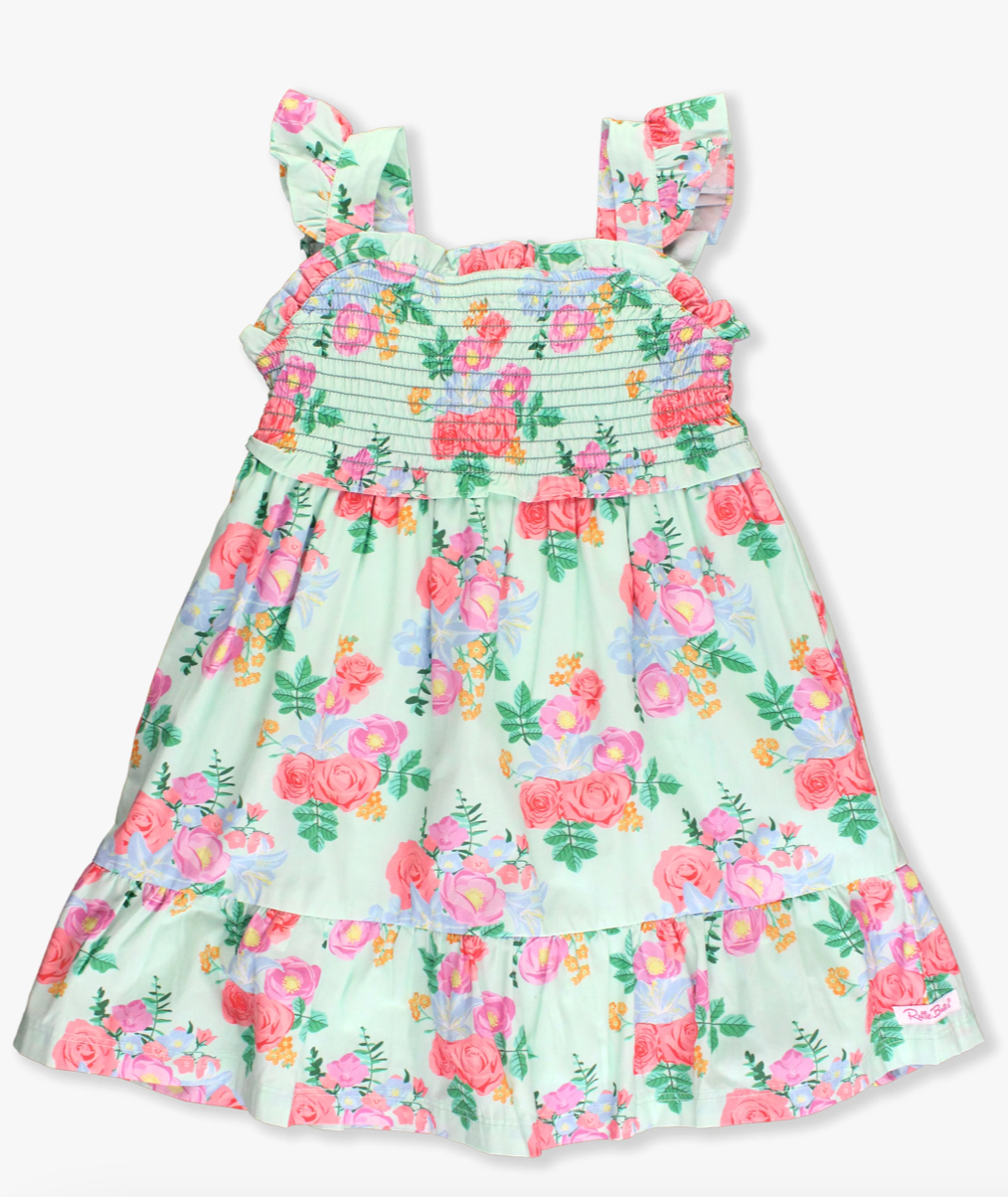 Smocked Flutter Strap Dress