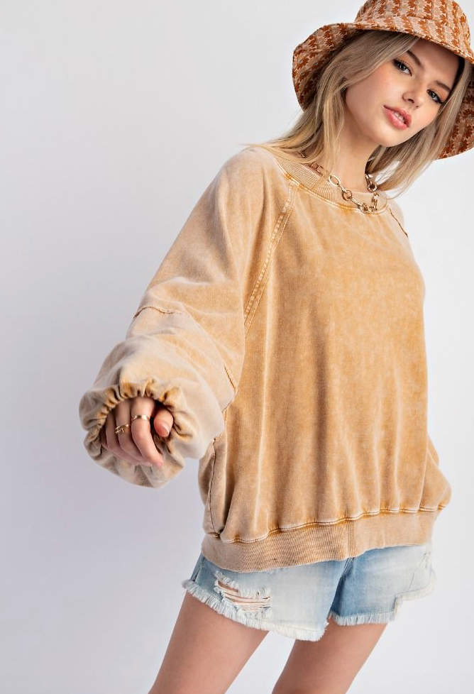 Bubble Sleeve Pullover