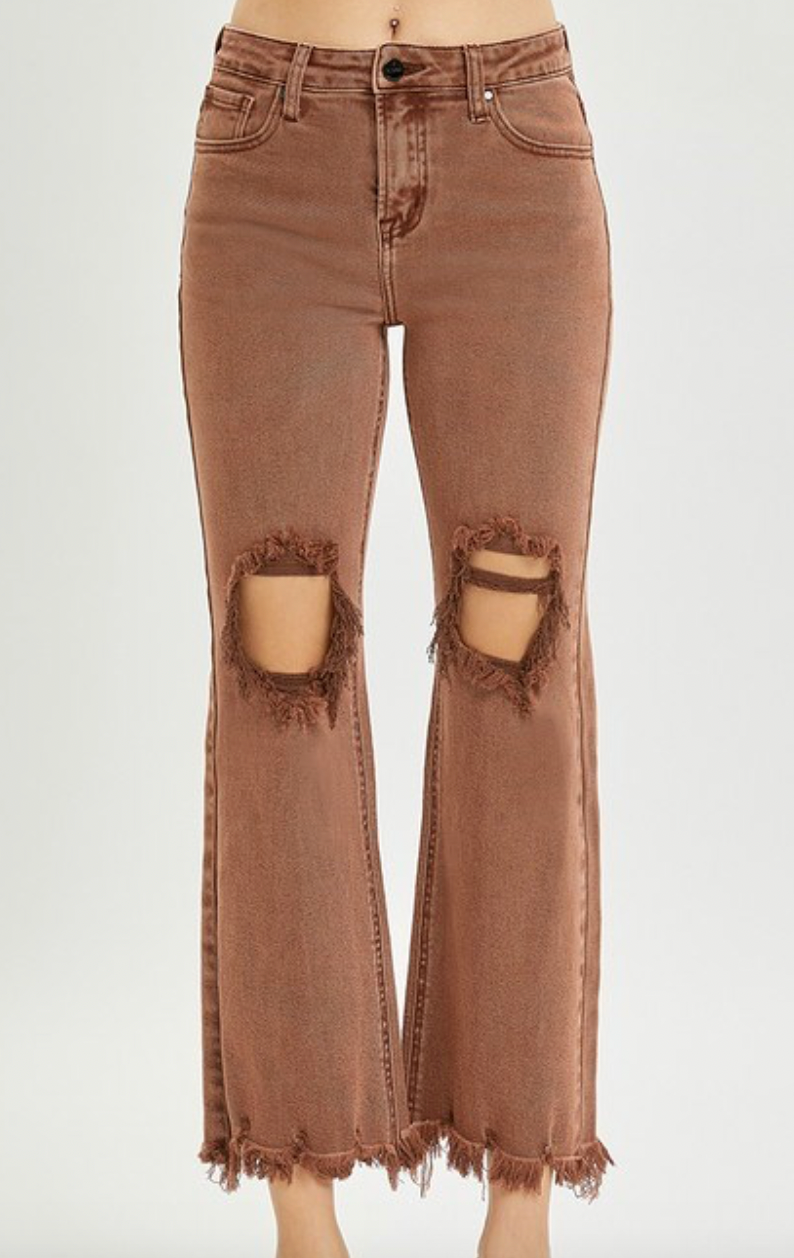 Cropped Espresso Risen Jeans