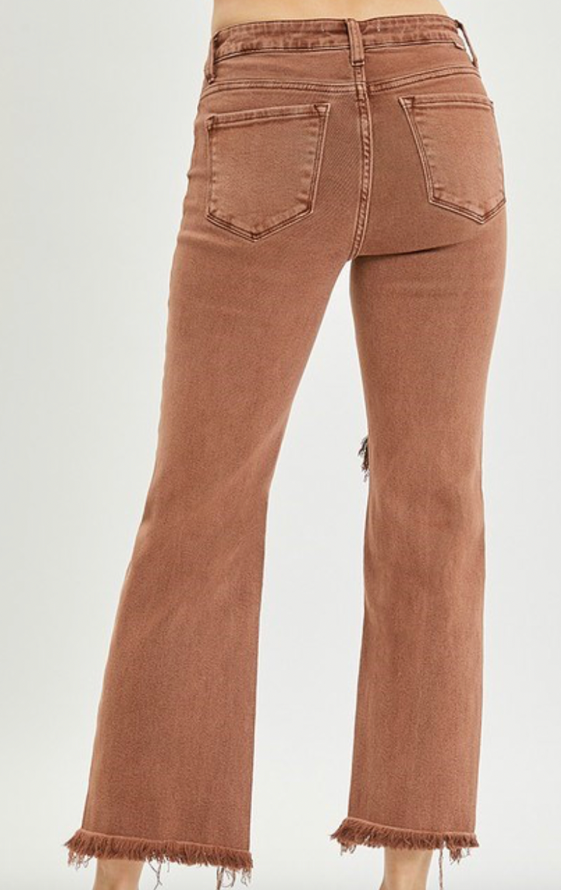 Cropped Espresso Risen Jeans