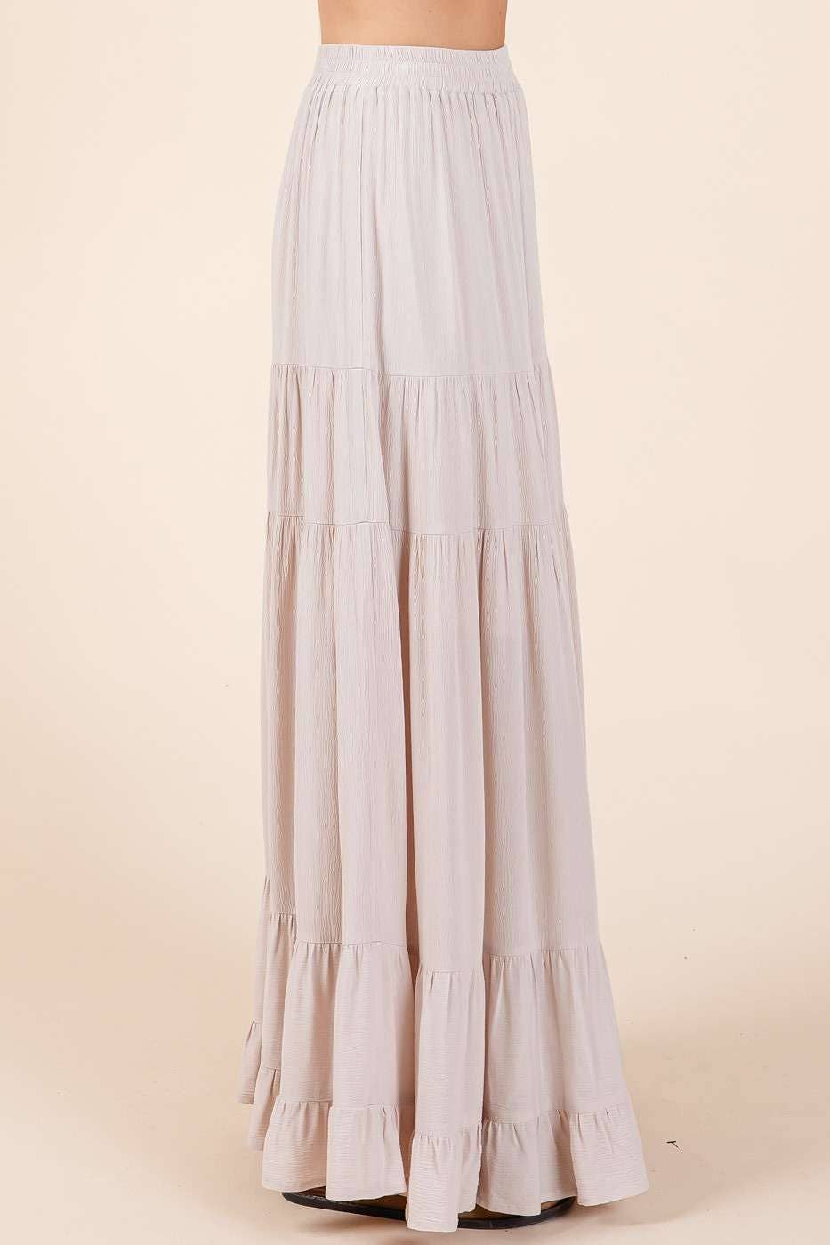 Tiered Flowy Maxi Skirt