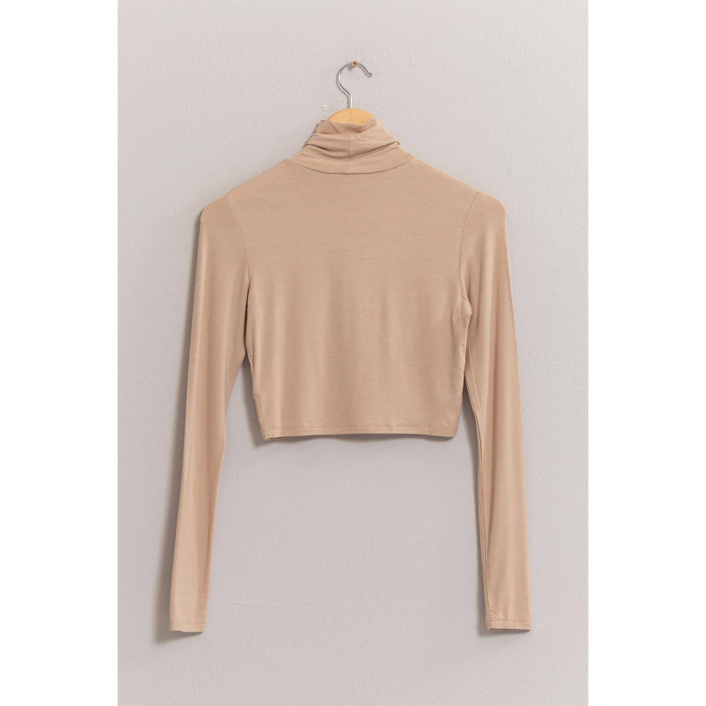 Long Sleeve Turtleneck Crop Top