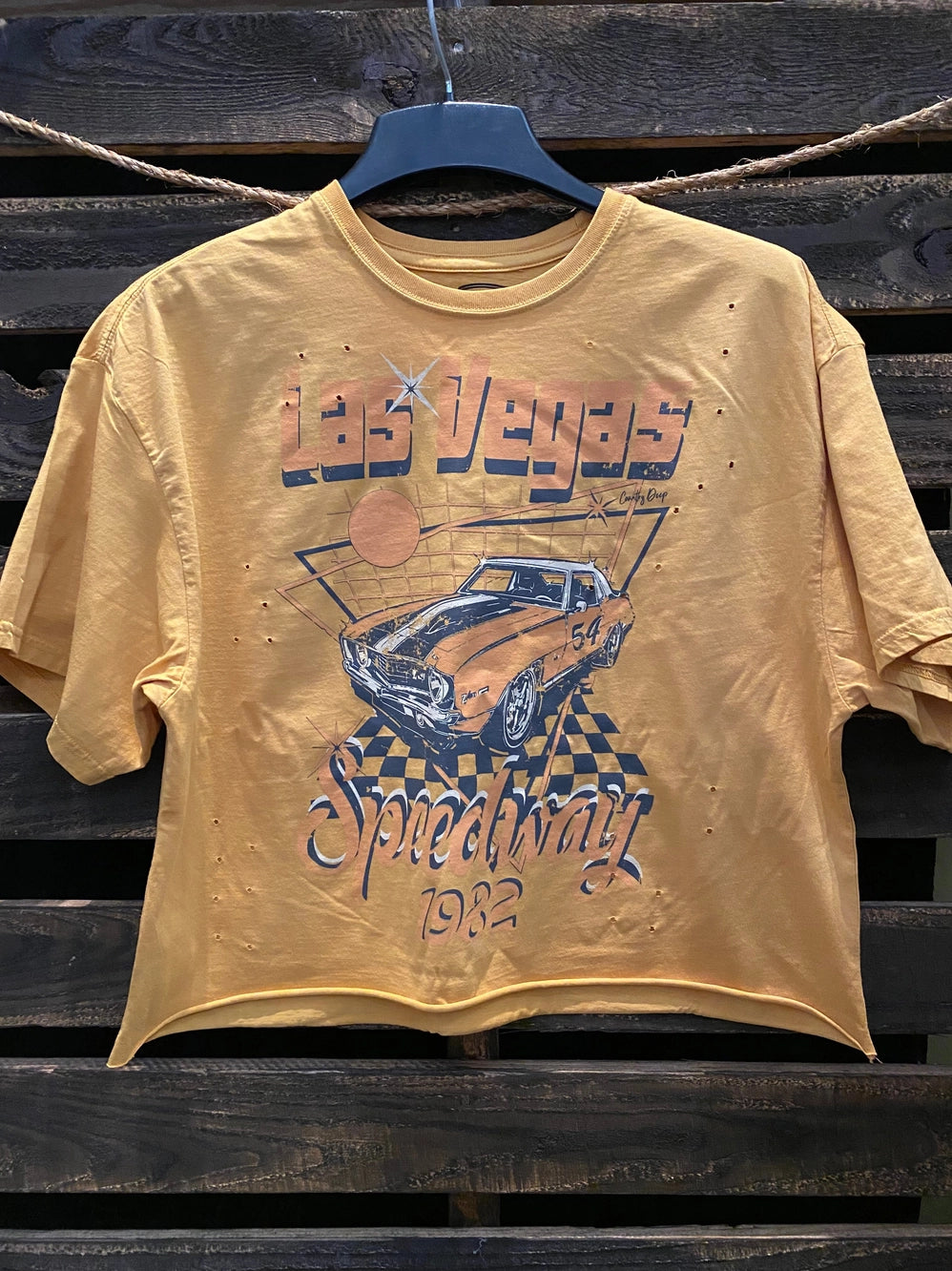 Las Vegas Oversized Distressed T Shirt