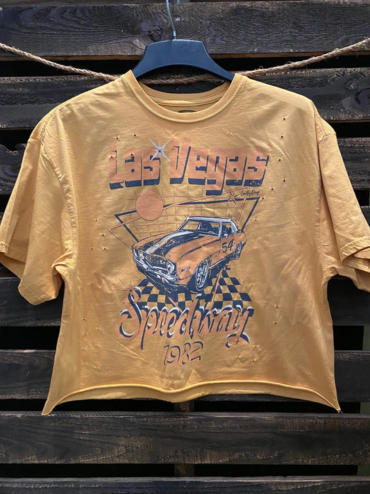 Las Vegas Oversized Distressed T Shirt