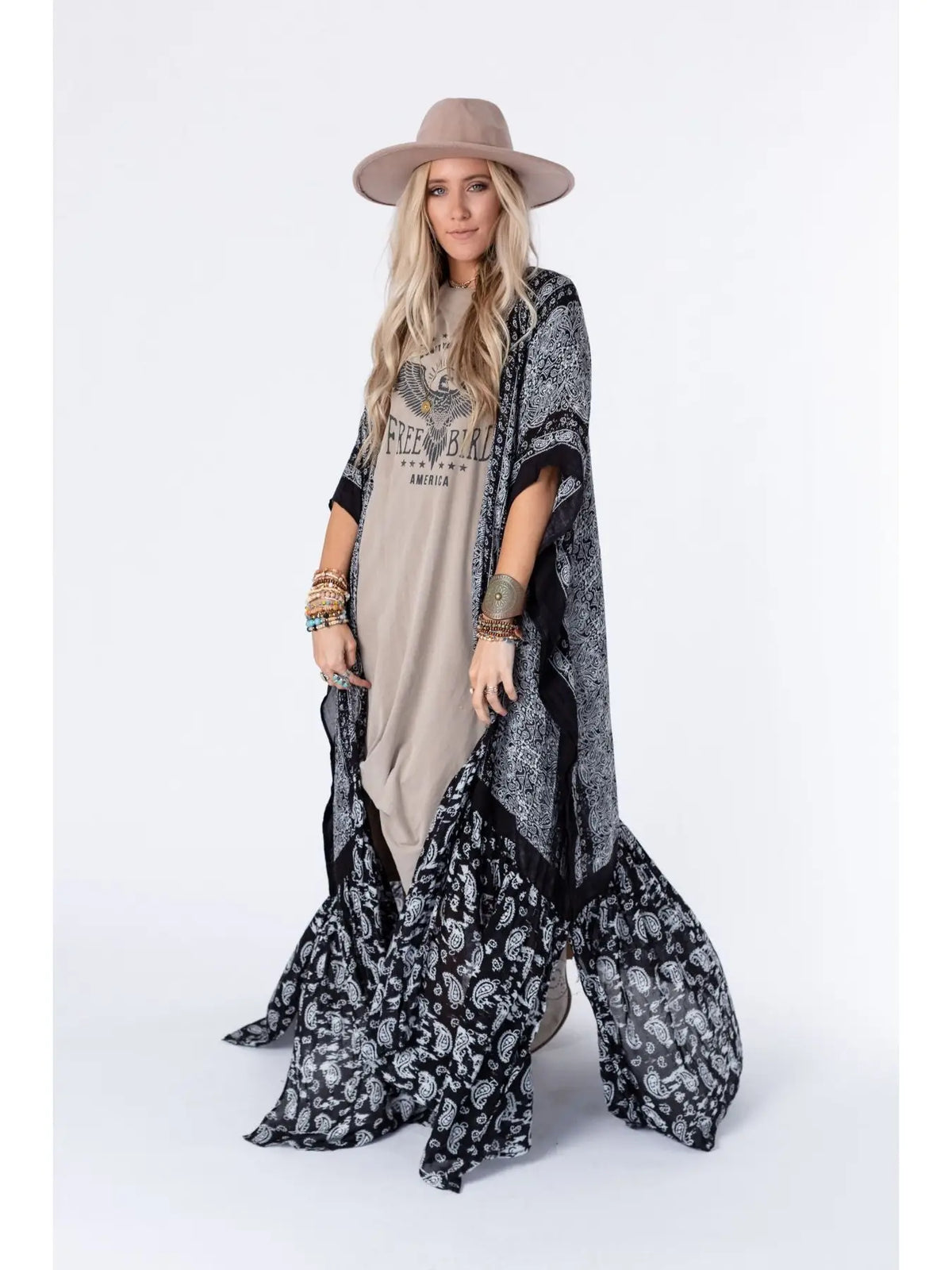 Paisley Drape Kimono