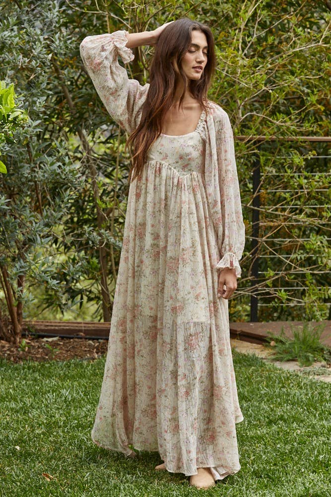 Floral Flare Maxi Dress