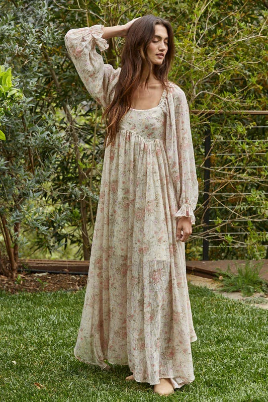 Floral Flare Maxi Dress