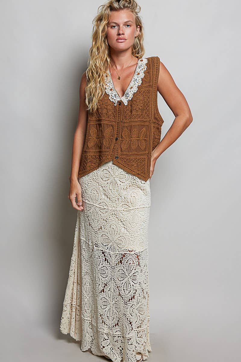 Crochet various knit patterns skirt