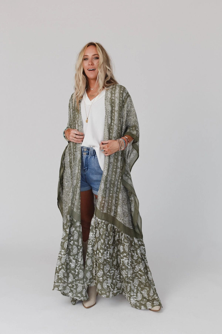 Paisley Drape Kimono