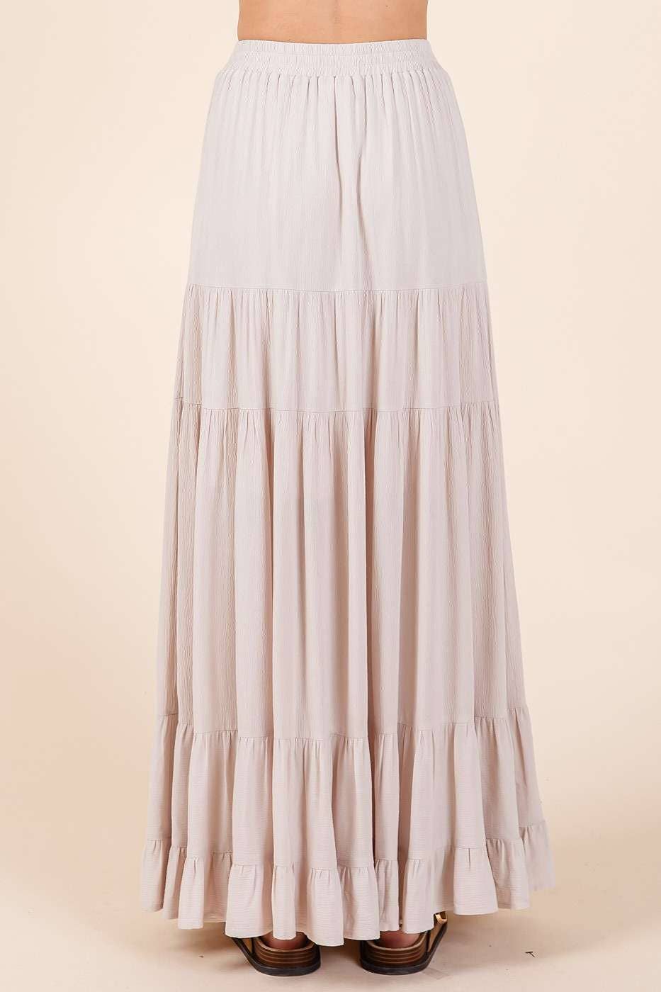Tiered Flowy Maxi Skirt