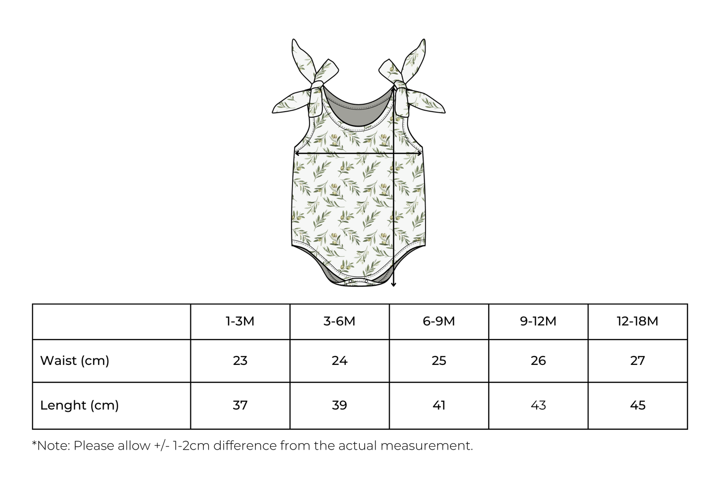 Baby Olives Pattern Muslin Romper 100% Cotton