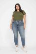 Judy Blue Tummy Control Vintage Wash Hem Destroy Skinny Plus