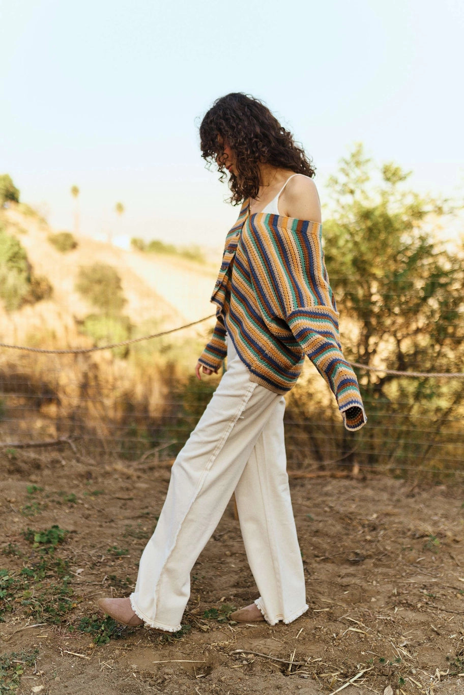 Multi Color Striped Cardigan