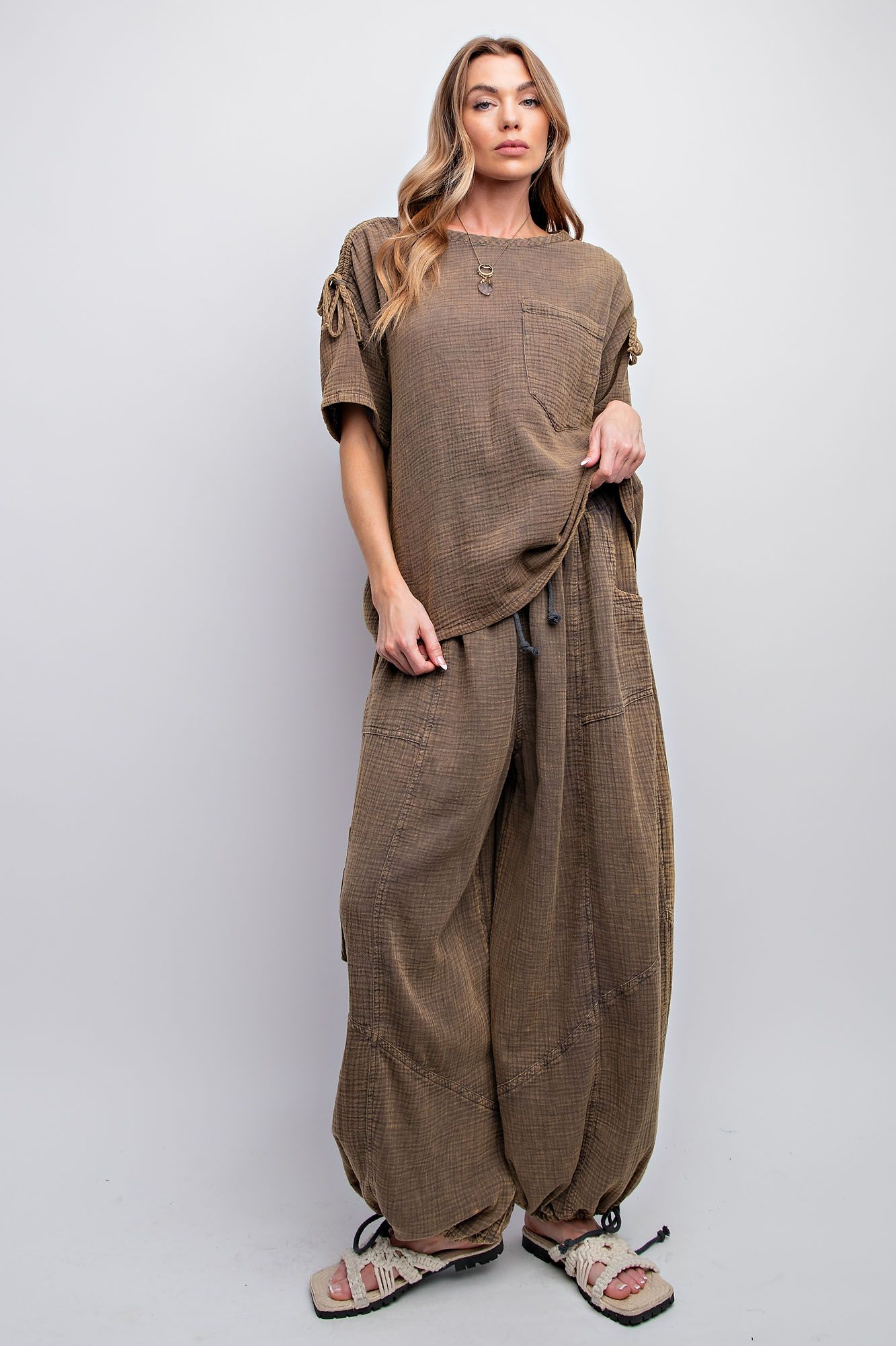 Olive Mineral Washed Joggers