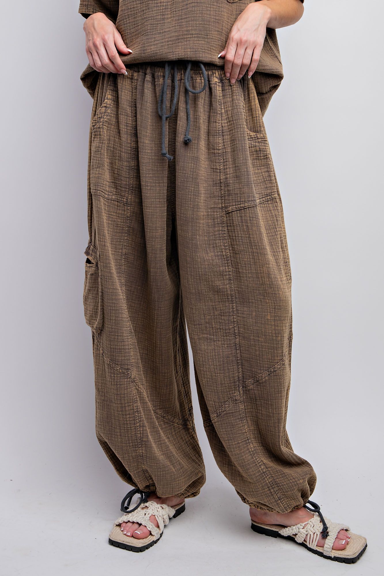 Olive Mineral Washed Joggers