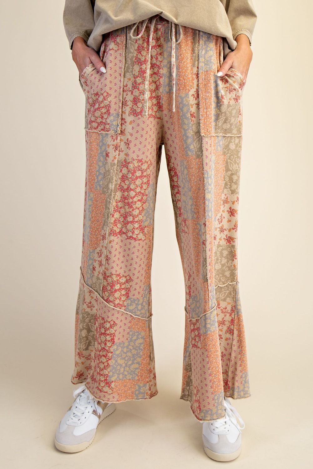 Patchwork Mineral Wash Pants