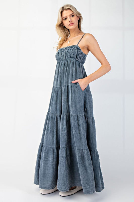 Mineral Wash Tiered Maxi