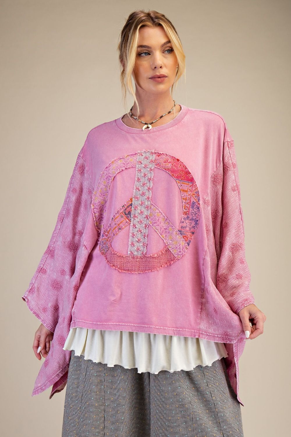 Pink Peace Patch Shirt